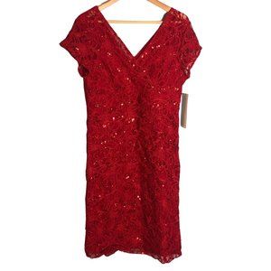 NWOT Scarlett Nite,  Lace V-Neck Short Cocktail Dress, body con